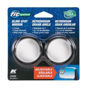Fit System C0400 Driver/Passenger Side Stick-On Adjustable Blind Spot Mirrors - Pack of 2