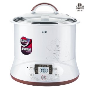 DGD22-22EG Healthy Smart 3 Ceramic Pot Electric Stew Pot, Slow Cooker Soup Maker