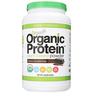 Orgain Organic Plant Based Protein Powder, Creamy Chocolate Fudge, 2.03 Pound