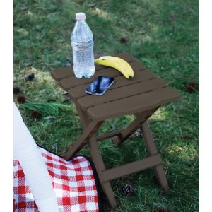 Camco 51882 Brown Regular Quick Folding Adirondack Side Table