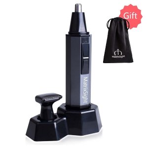 Matrixsight 2-in-1 Professional Wet/Dry Nose Ear Facial Neck Beard Hair Electric Trimmer Kit