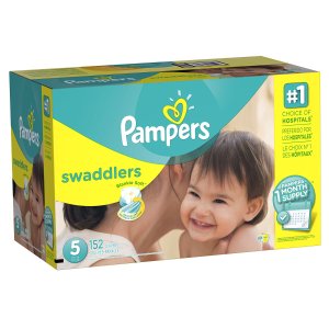 Pampers Swaddlers Diapers, Size 5, One Month Supply, 152 Count