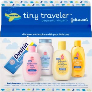 Johnson's tiny traveler baby gift set, 5 Items