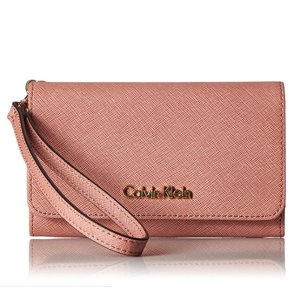Calvin Klein Saffiano Leather Wristlet