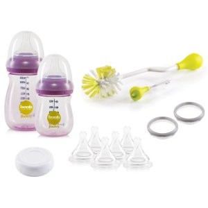 Joovy Boob PP Baby Bottle Starter Set, Purpleness