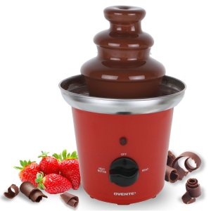 Ovente Two-Tier Stainless Steel Party Chocolate Fondue Fountain, 9 inch