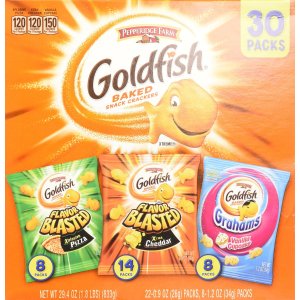 Pepperidge Farm Goldfish Crackers, 30 Count Variety Pack, 29.4 Ounce