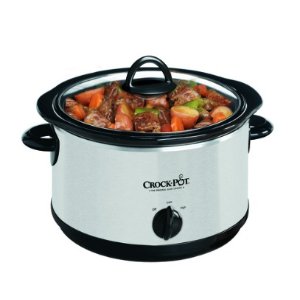 Crock-Pot 4-Quart Smudge Proof Stainless Steel Round Slow Cooker