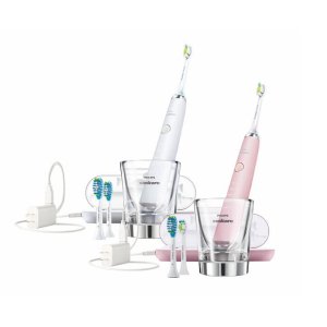 Philips Sonicare DiamondClean Rechargeable Electric Toothbrush 2-handle Pack - Pink/White