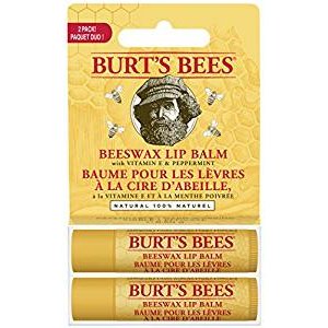 Burt's Bees 100% Natural Lip Balm, Beeswax, 0.3 Ounce, 2 Count