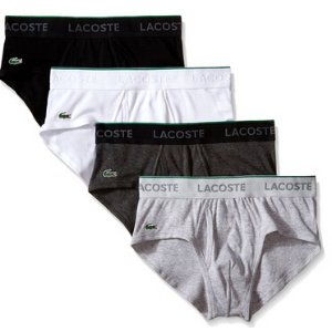 Lacoste Essentials男士纯棉低腰内裤4条
