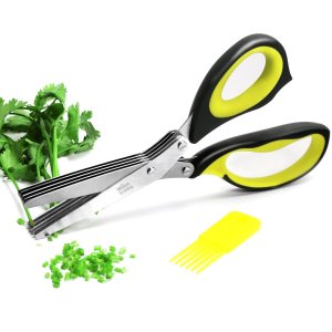 Herb Scissors - Multipurpose Kitchen Shears with 5 Stainless Steel Blades