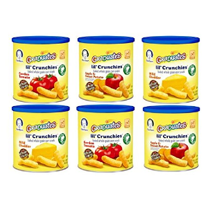 Gerber Graduates Lil' Crunchies Whole Grain Corn Snacks Variety Pack, 1.48-Ounce (Pack of 6)