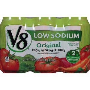 V8 100% Vegetable Juice, Original Low Sodium, 11.5 Ounce (Pack of 24)