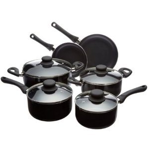 AmazonBasics 10-Piece Nonstick Cookware Set