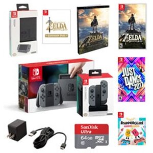 Nintendo Switch with Gray Joy-Con Console Starter Bundle Two