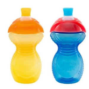 Munchkin Click Lock Bite Proof Sippy Cup, Yellow/Blue, 9 Ounce, 2 Count