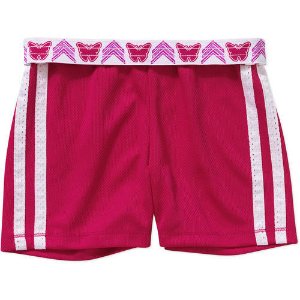Faded Glory Girls' Solid Mesh Shorts