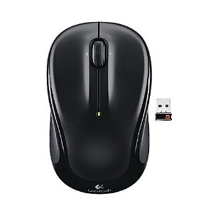 Logitech M325 Wireless Mouse, Black and Blue Facet