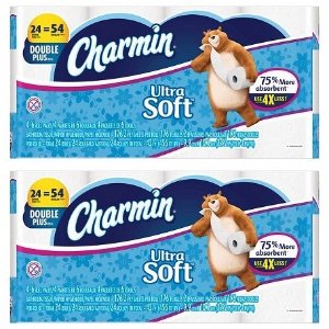 48-Ct Charmin Ultra Soft Double Plus Toilet Paper Rolls + $5 Target GC