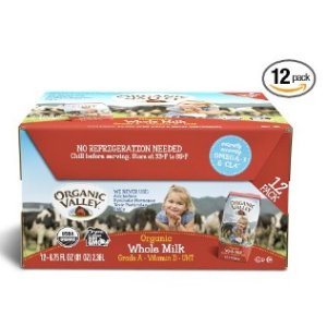 Organic Valley 有机全脂牛奶12盒x6.75oz