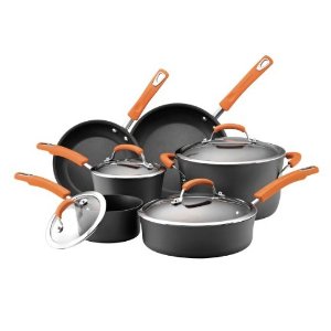 Rachael Ray Hard Anodized II Nonstick Dishwasher Safe 10-Piece Cookware Set