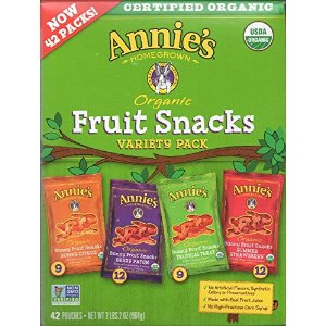 Annie's Homegrown Organic Vegan Fruit Snacks Variety Pack, 42 Count