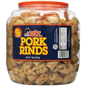 Utz Pork Rinds, 18 oz Barrel