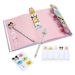 Tsum Tsum Disney Holographic Deluxe Agenda Book with Accessories Playset