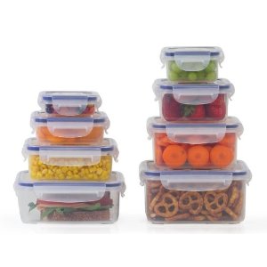 Popit Little Big Box Food Plastic Container Set, 8 Pack