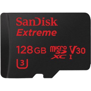 SanDisk 128GB Extreme UHS-I U3 microSDXC Memory Card