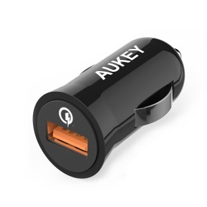Aukey Quick Charge 2.0 18W USB Car Charger + 3.3' Micro USB Cable