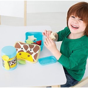 Skip Hop Baby Zoo Little Kid and Toddler Mealtime Lunch Kit Feeding Set, Multi, Jules Giraffe