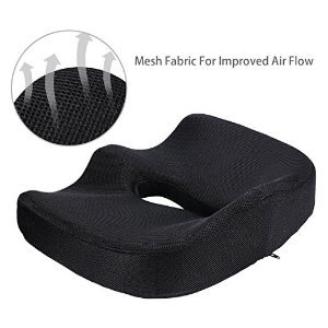 Seat Cushion,Comfort Memory Foam Seat Cushion Chair Seat Cusion for Back Tailbone Sciatica Pain Relief