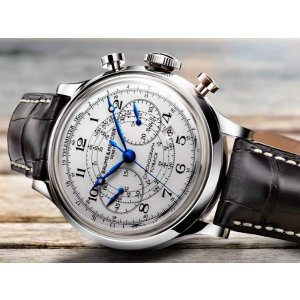 Baume and Mercier Capeland White Dial Chronograph Mens Watch 10006
