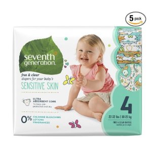 Amazon精选Seventh Generation Free & Clear 动物图案婴儿尿布热卖