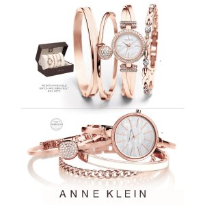 Anne Klein Women's Watch and Bracelet Set