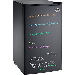 Igloo FR326M-D-BLACK Erase Board Refrigerator with Neon Markers, 3.2 cu. ft., Black