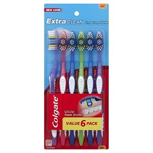 Colgate Extra Clean Toothbrush, Full Head, Soft, 6 Count