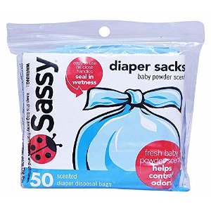 Sassy Disposable Diaper Sacks, 50 Count