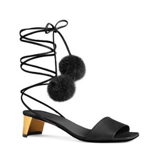 Gucci Heloise Pom Lace Up Sandals