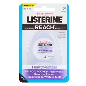Listerine Healthy White Floss, Clean Mint (Pack of 6)