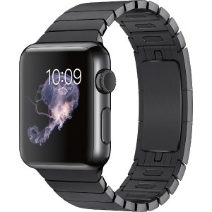 史低价！苹果Apple Watch 1代38mm 黑不锈钢表壳 + 全黑金属表链