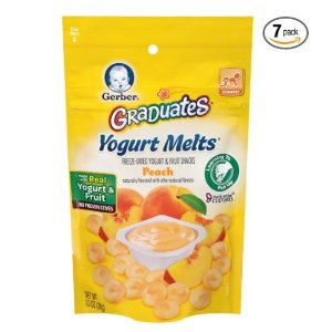 Gerber Graduates Yogurt Melts, Mixed Peach, 1 Ounce (Pack of 7)
