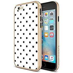 iPhone 6S Case, Maxboost [Vibrance Designer Series] Optimal Protective Case Cover for iPhone 6 / iPhone 6S (4.7 Inch) with Gold Frame - White Gold