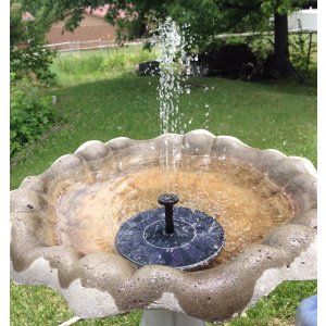 RockBirds PQ03 Solar Bird bath Fountain Pump with Power Panel Kit and Water Pump, Outdoor water fountains
