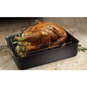 Cooking with Calphalon Hard-Anodized Nonstick Roaster and Rack