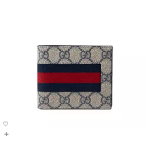 Gucci Web GG Supreme Canvas Wallet, Beige