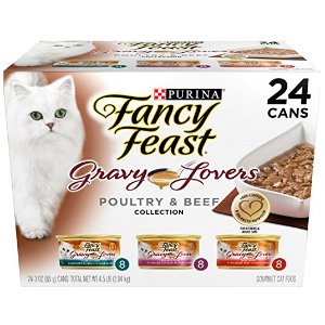 Purina Fancy Feast Gravy Lovers Gourmet Wet Cat Food- 24-3 oz. Cans