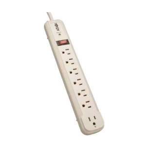 Tripp Lite 7 Outlet (6 Right Angle + 1 Transformer Outlet) Surge Protector Power Strip 4ft Cord LIFETIME WARRANTY & $25K INSURANCE (TLP74R)